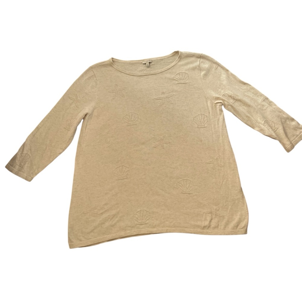 Talbots Light Beige Knit Top